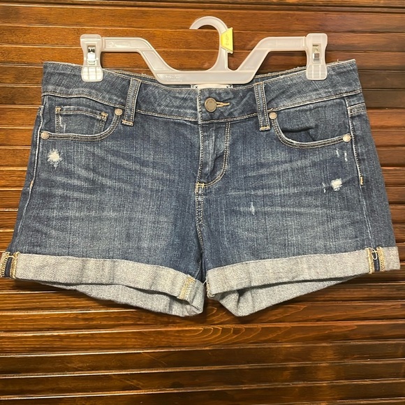 Paige Distressed Denim Shorts - Picture 4 of 10